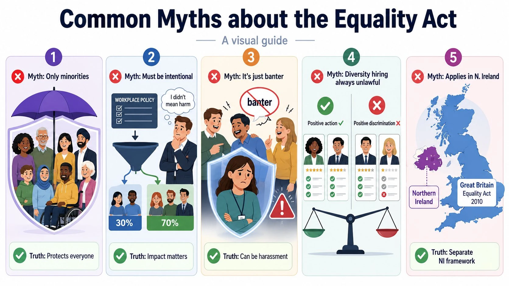 Common myths about the Equality Act 2010