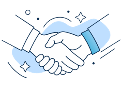 Colleagues shaking hands after equality and diversity training